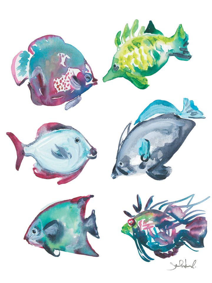 Küstenfisch-Kunstdruck für den Großhandel von Shelby Kregel Art and Design