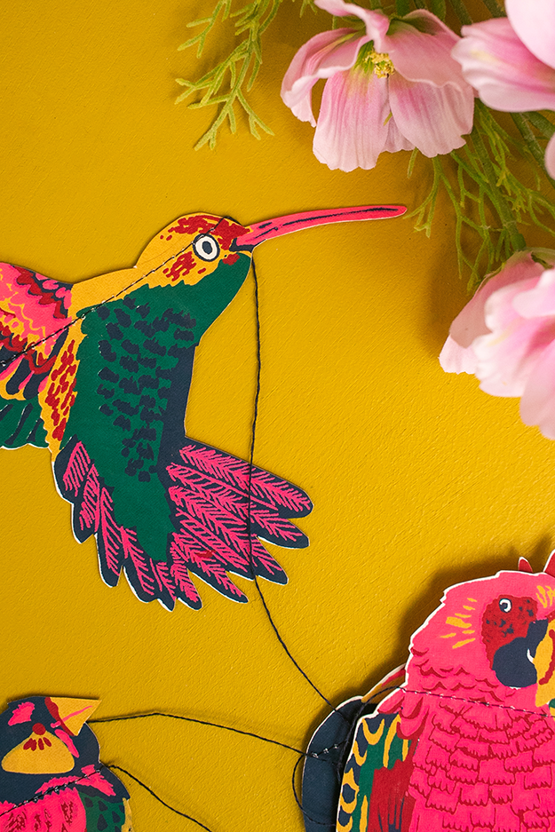 East End Press - Wholesale Bunting/Garland - Tropical Birds Sewn Garland2