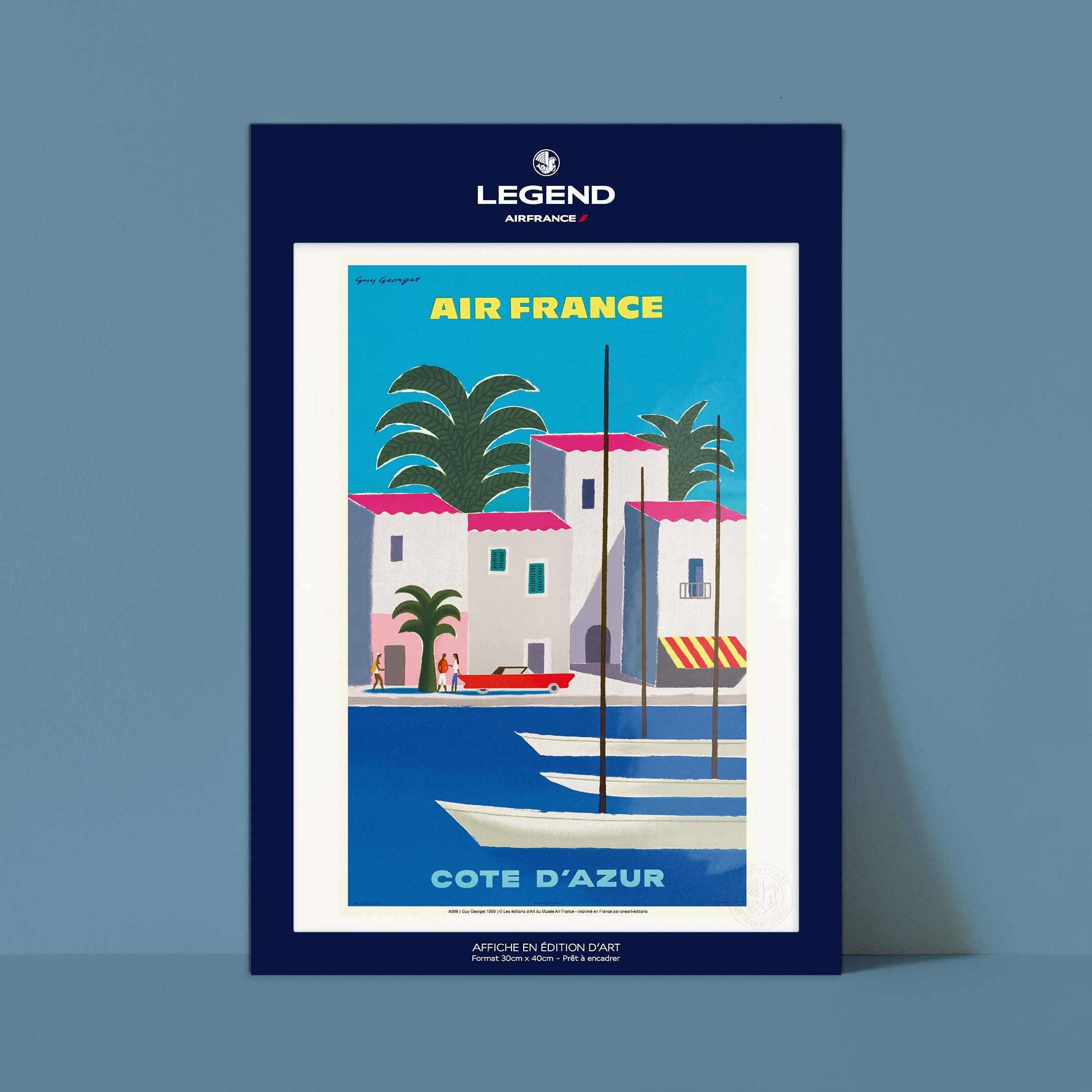 Oneart - Vente Poster - Affiche Air France / Côte d'Azur - AFL00960