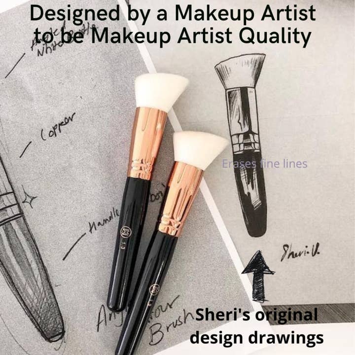 Makeup Weapons – bolsa de maquilhagem e cosméticos por atacado – Pincel de Maquilhagem Profissional Duo-Fibra 1.5