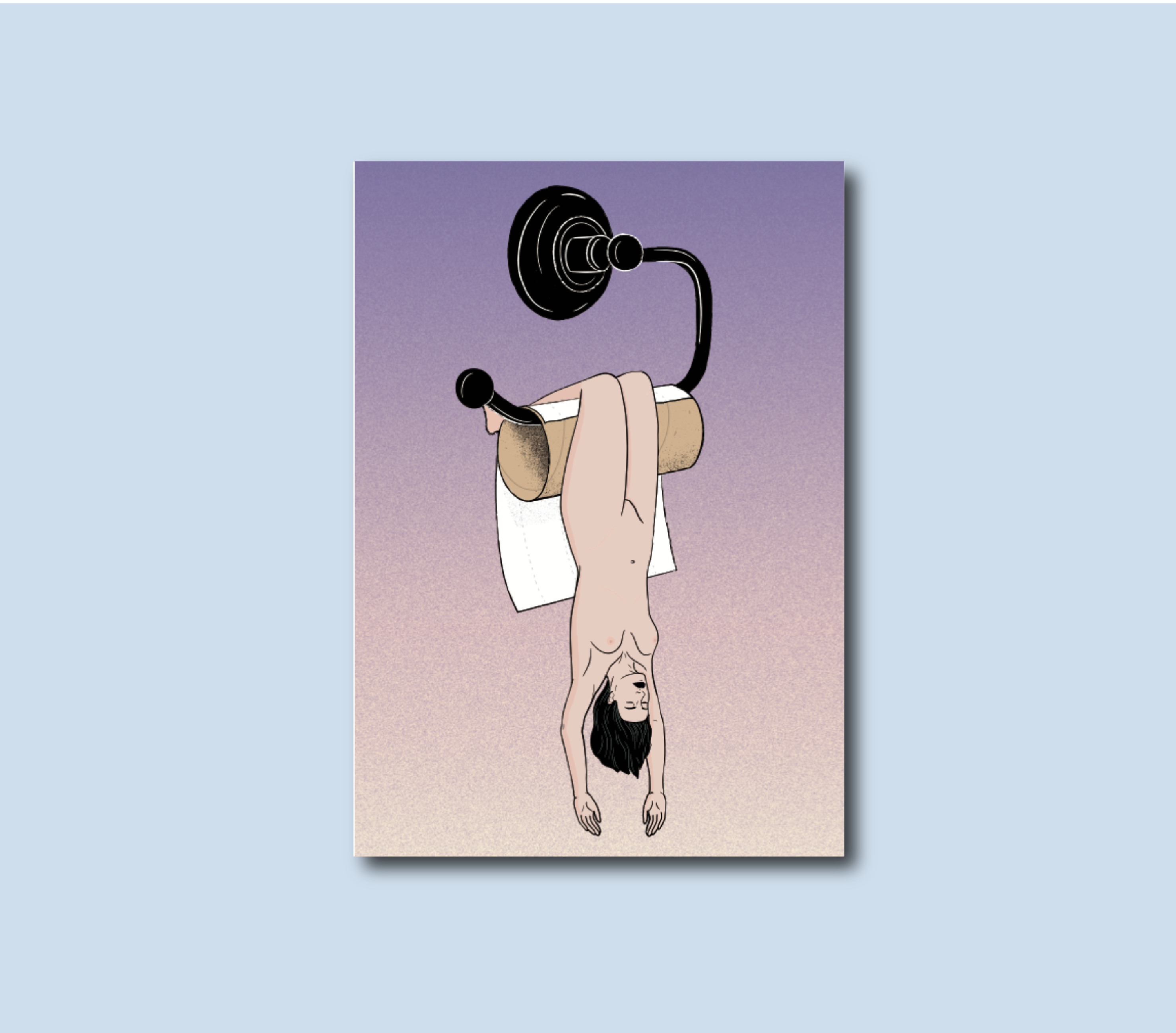 PALM illustrations - Wholesale Postcard - Postcard - To be at the end of one's rope0