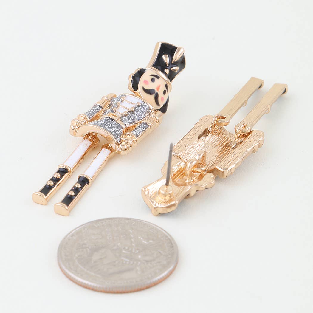 3AM BY H&D ACCESSORIES - Wholesale Dangle Earrings - Glitter Nutcracker Drop Earrings1