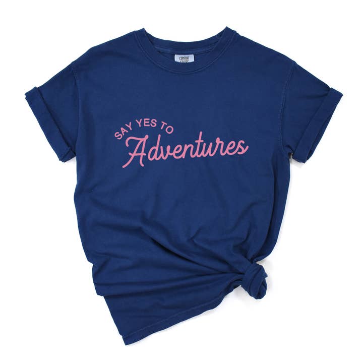 Holland Ave Clothing - Wholesale Screen Printed T-Shirt - Kids - Kids' Comfort Colors T-Shirt - Say Yes to Adventure