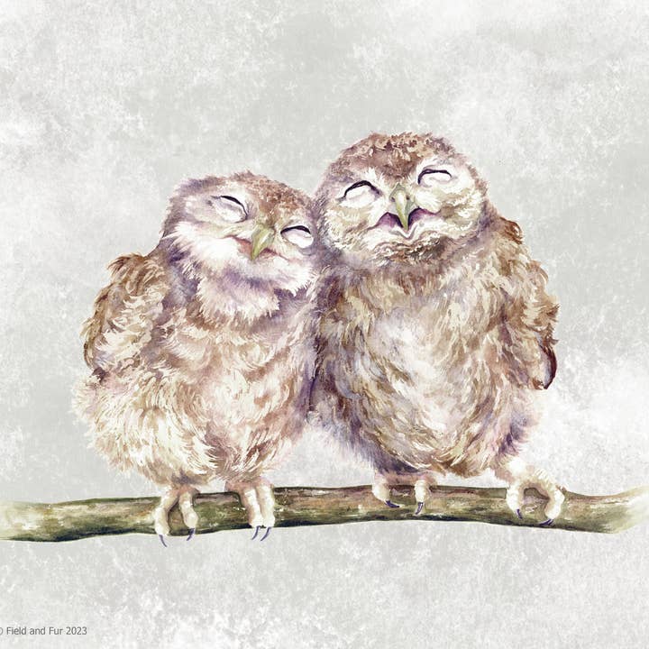 Tábua de corte de vidro, que pente! , Par de coruja por atacado de Field and Fur Gifts