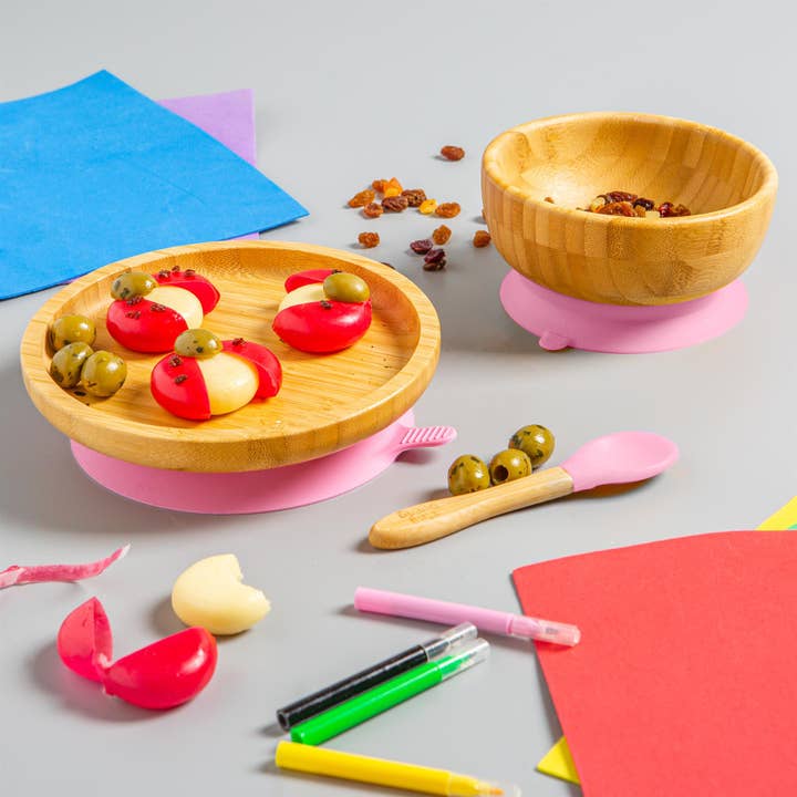 Rinkit Ltd – Engroshandel Middagstallerken – Børn og baby – Lille spisestue børn bambus suge rund plade22