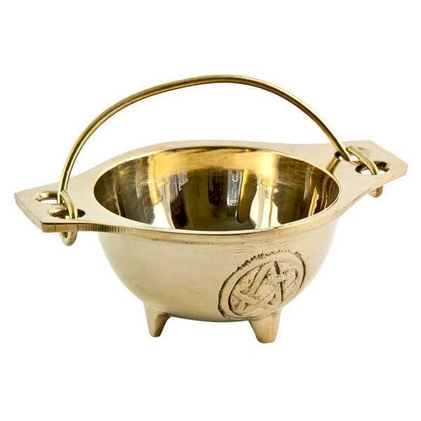 Pentacle Messingkessel - 1,75 „H, 3" D für den Großhandel von GREENROOTS USA LLC