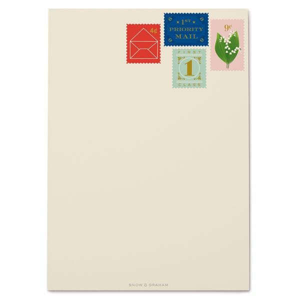 #NP239 Postage Stamp notePAD for wholesale by Snow & Graham