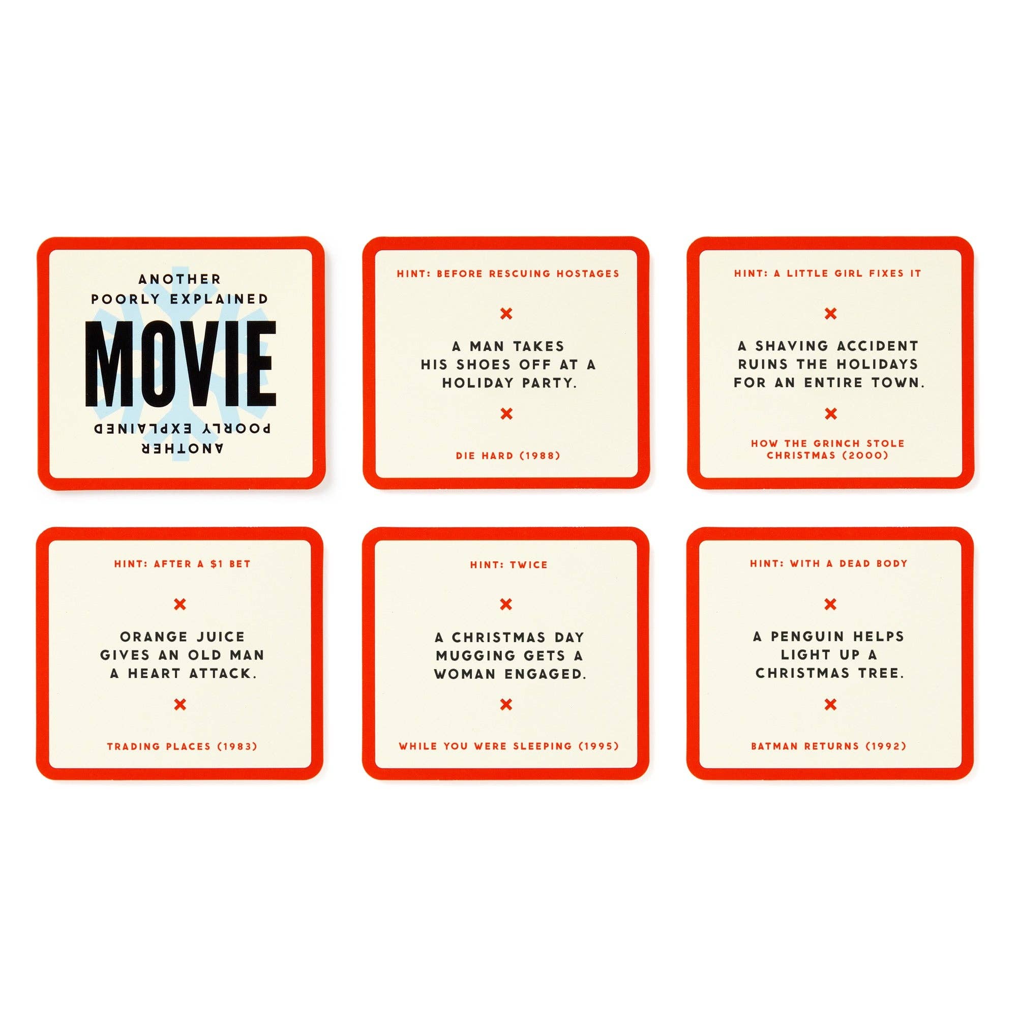 Chronicle Books - Wholesale Card Game - Brass Monkey Mini Poorly Explained Movies - Holiday Edition4