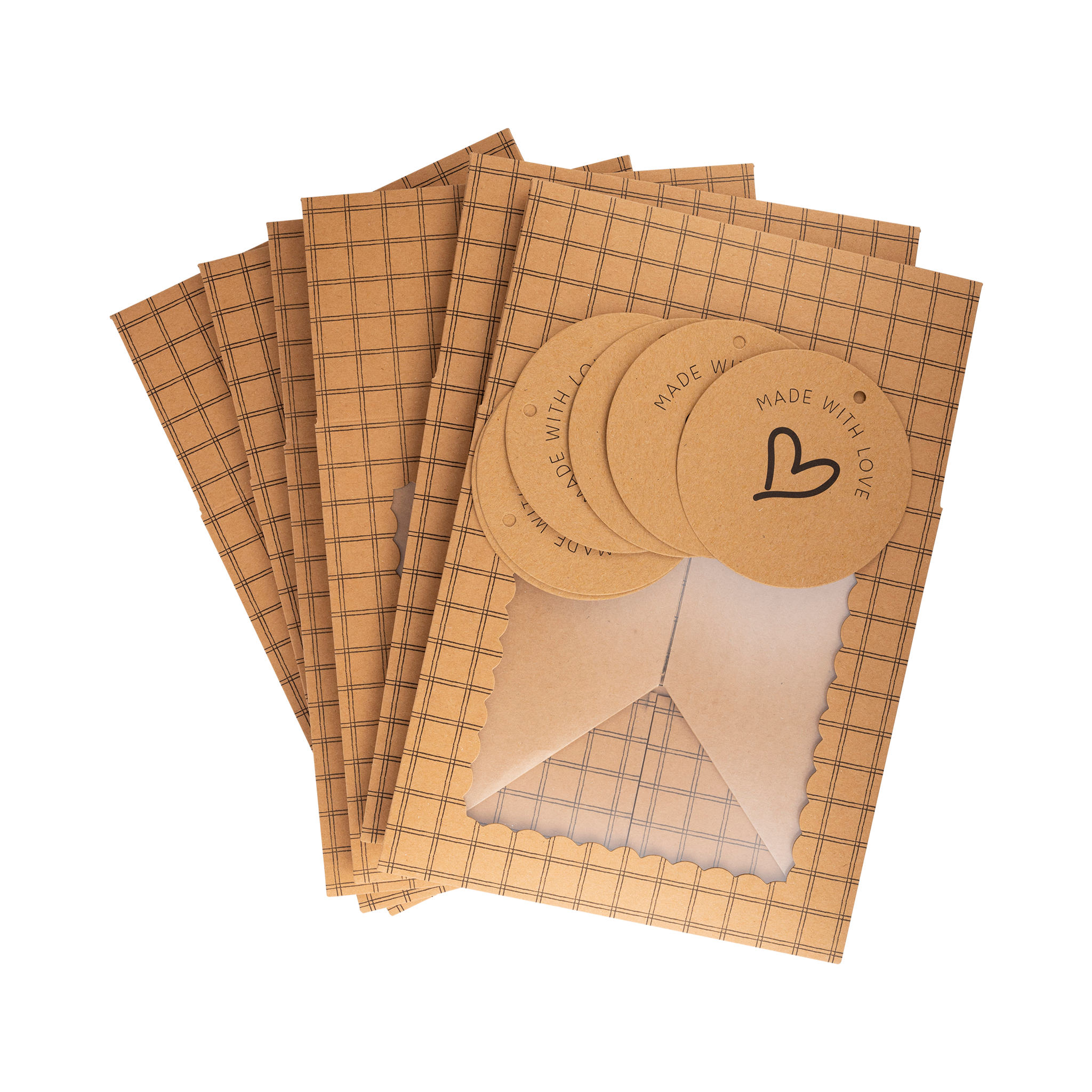 My Mind’s Eye - Wholesale Gift Box - PEA1003 - Made with Love Kraft Cookie Box3