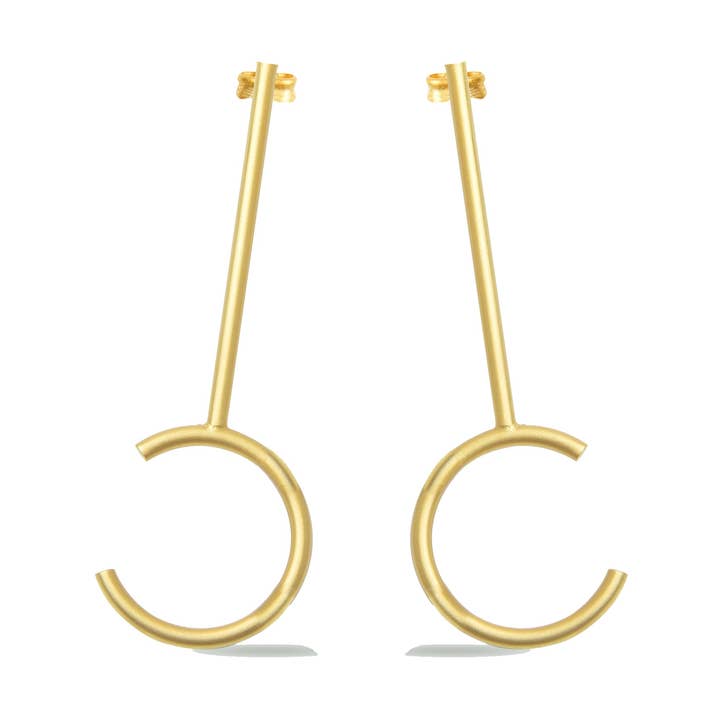 Sumatra Långa Örhängen guldglans för wholesale av Ginger & VelVet