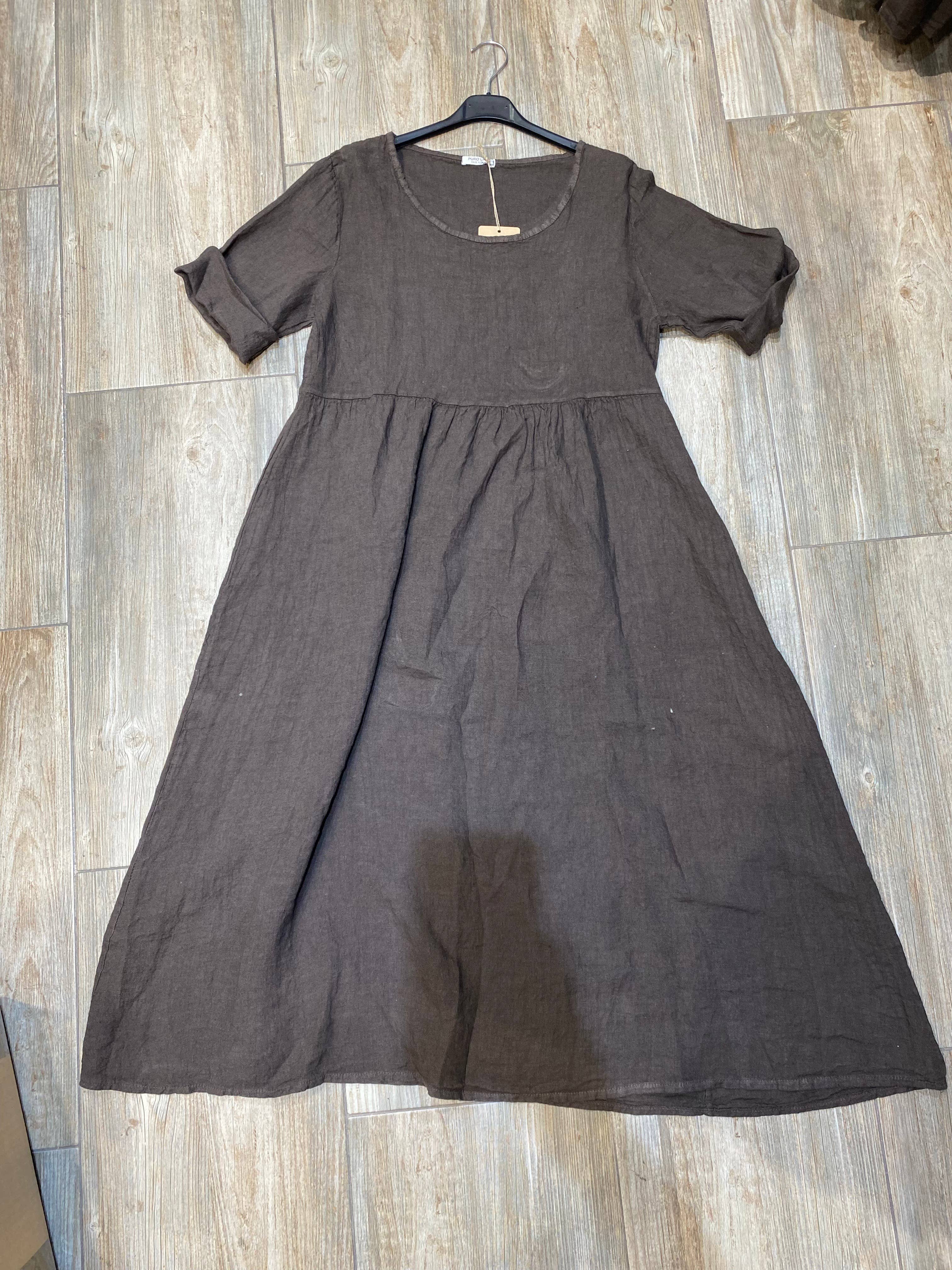 LÉA & LUC - Wholesale Dress - Women's - Long dress in 100% linen REF.714826