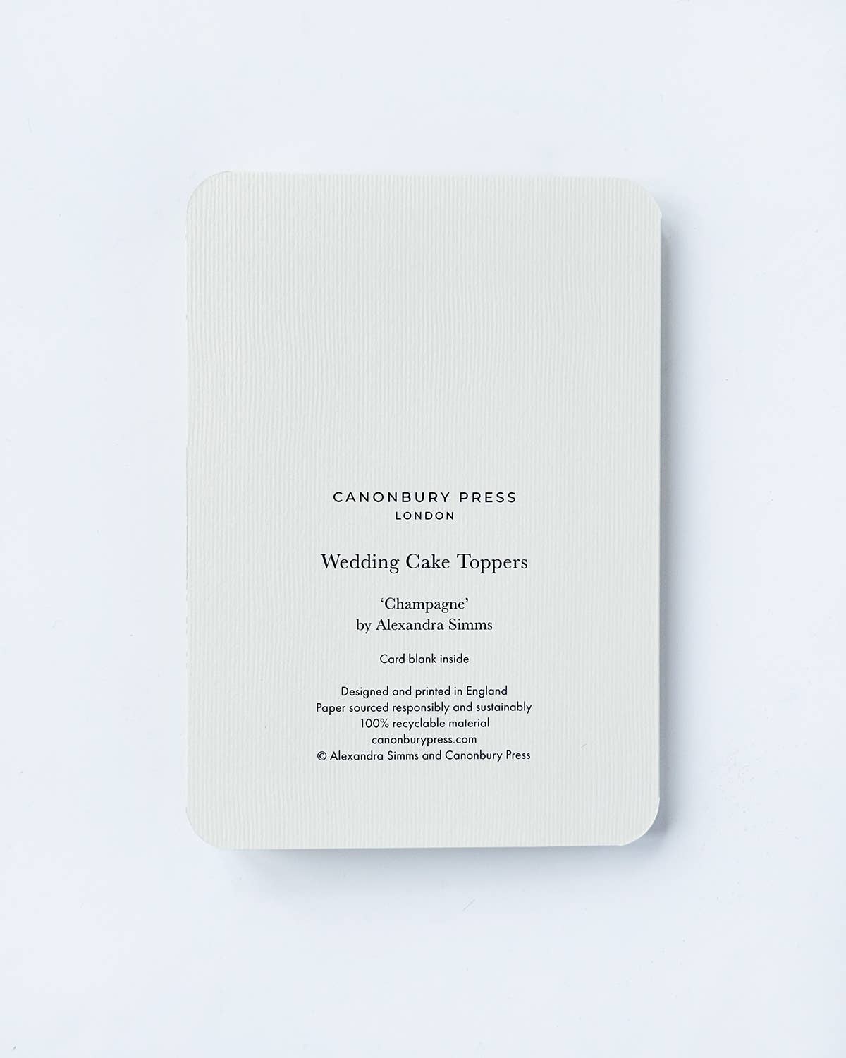 Canonbury Press – wholesale Bröllopskort – Bröllopstårta Topper Champagne Gratulationskort | Förlovning2
