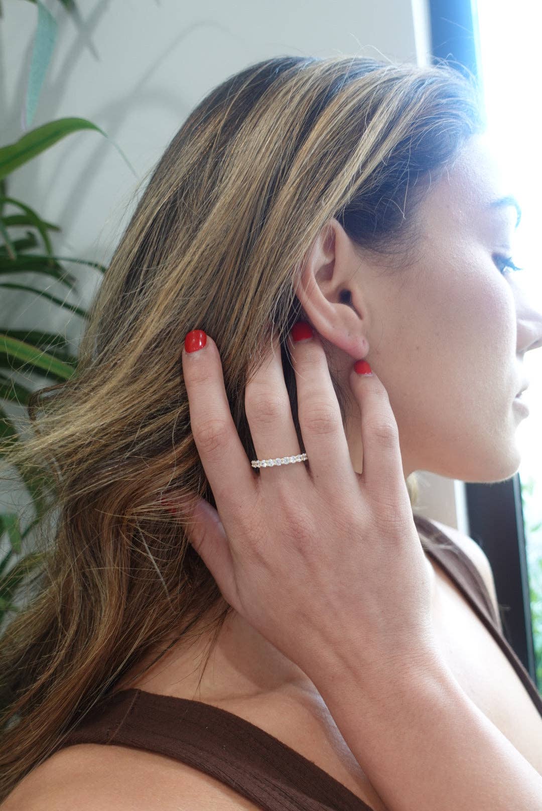 Sahira Jewelry Design – Anel multi-pedra por atacado – Banda de Corte Redondo3