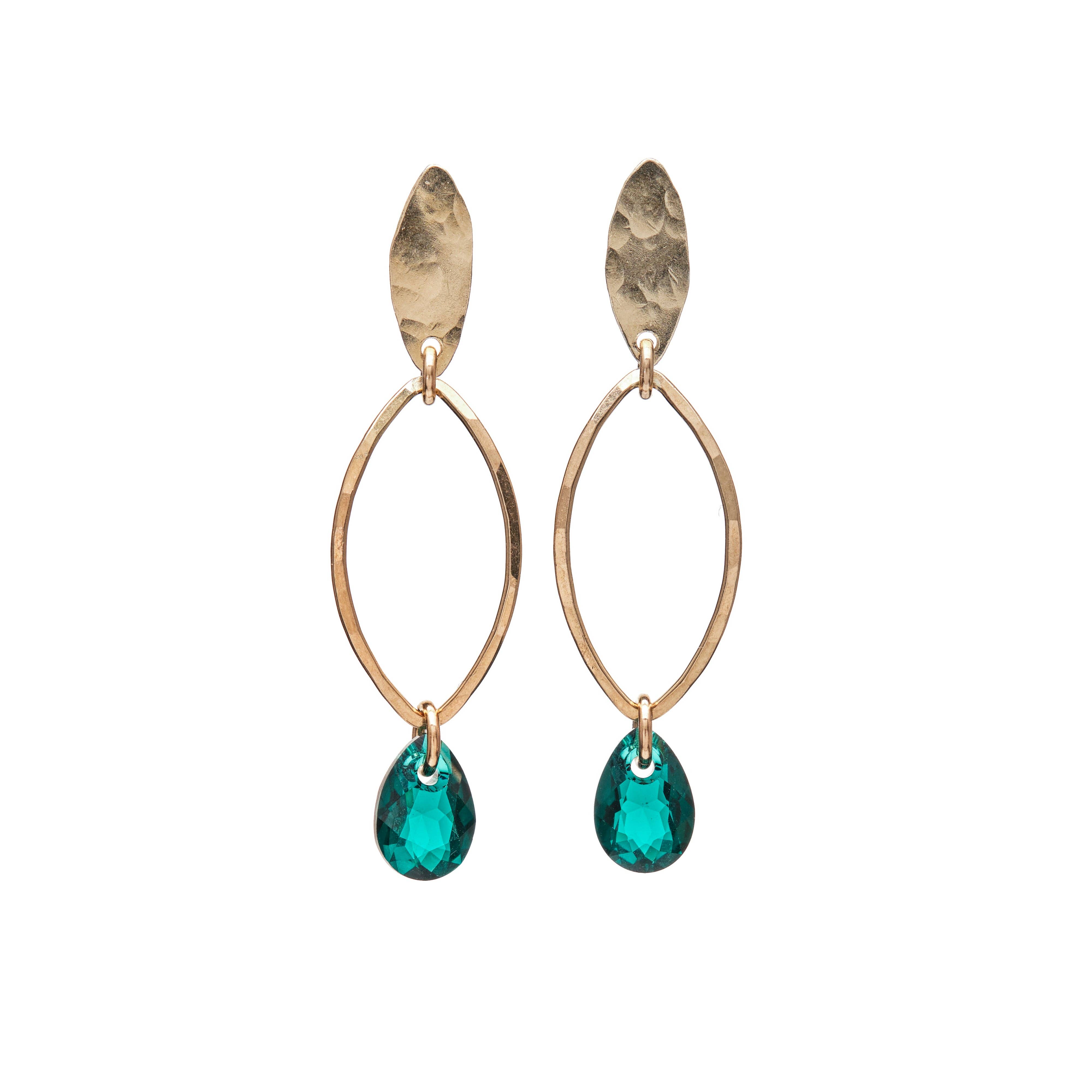 Kenda Kist Jewelry - Wholesale Dangle Earrings - Sequin Leaves Crystal Drop Earrings2