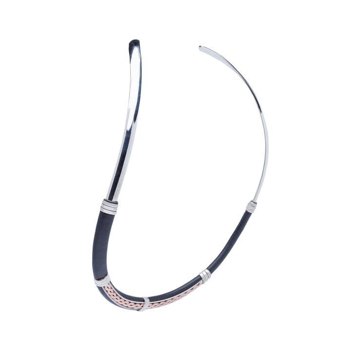 HPSilver, LLC - Wholesale Link & Chain Necklace - CL.MAR.7002 - Leather Necklace4