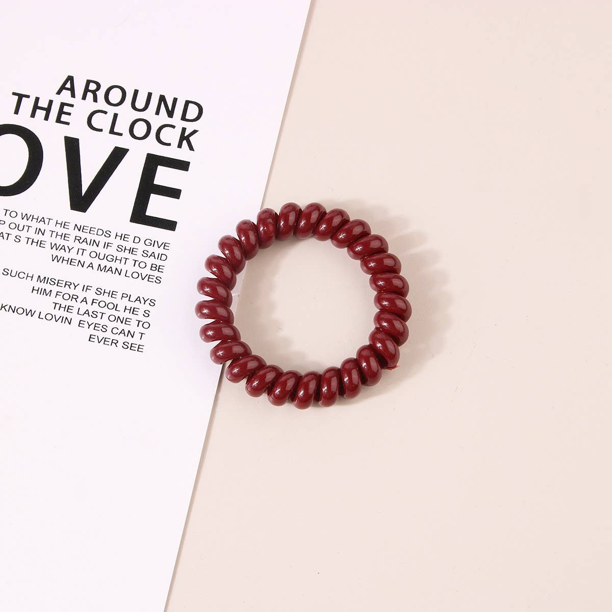 NINEXIS - Wholesale Hair Tie - CWAHA1108_Simple Phone Line Hair Tie  0