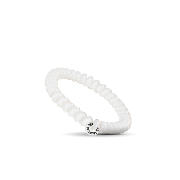 TELETIES - Wholesale Hair Tie - Spiral Hair Coils | Small | Coconut White Hair Ties1