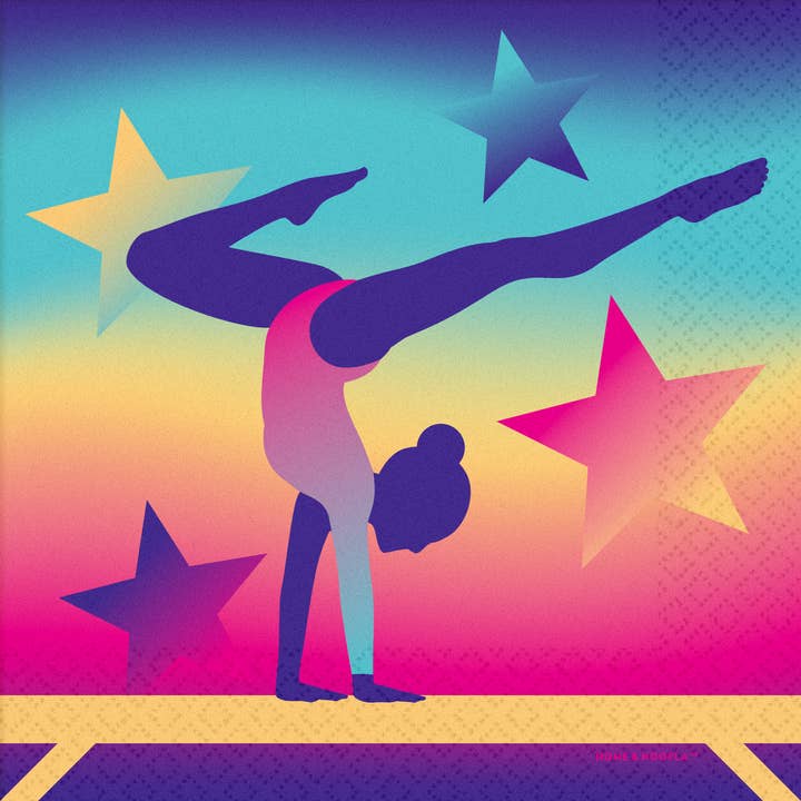 Guardanapos para Bebidas para Festas de Ginástica (16 Contas) por atacado de Home & Hoopla