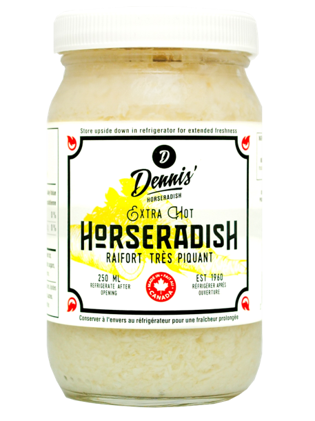 Dennis Horseradish - Wholesale Sauce - Dennis' Extra Hot Horseradish1