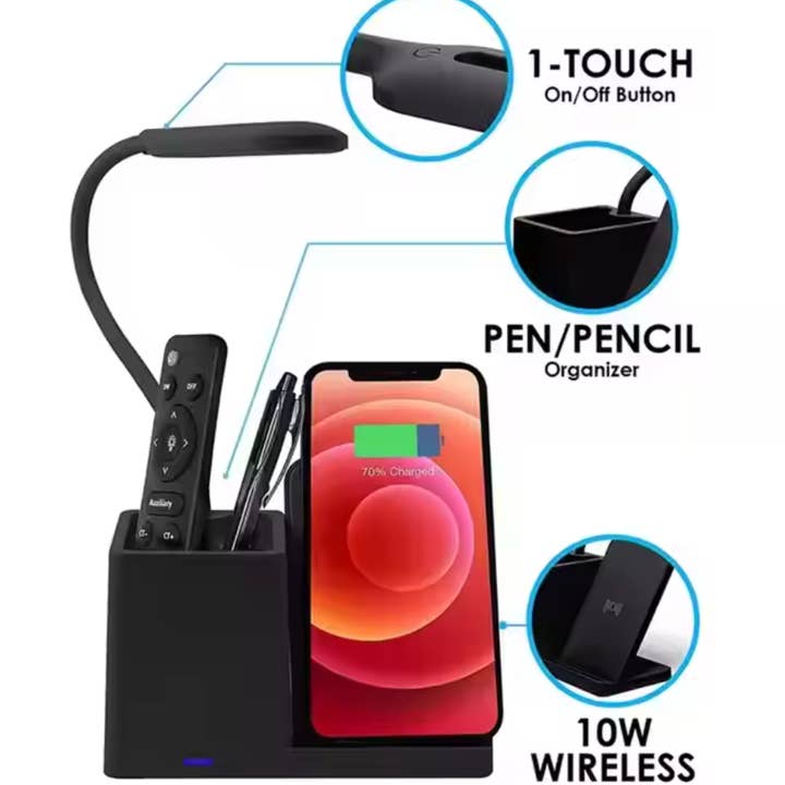 HaHaHome - Wholesale Charging dock - 3-in-1 Wireless Charger with Pen Holder and Lamp4