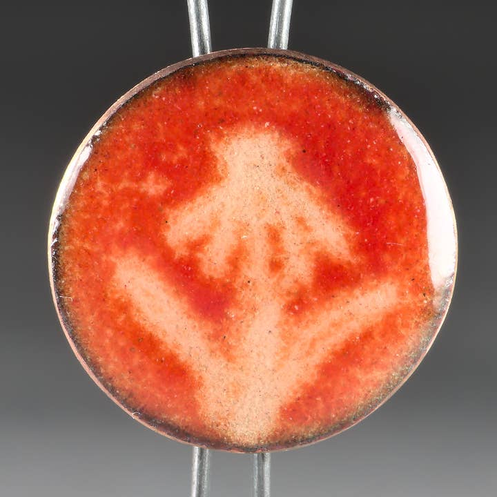 Copper Enamel Art Magnet, Last Flower of Summer for wholesale by Kristin Ellis