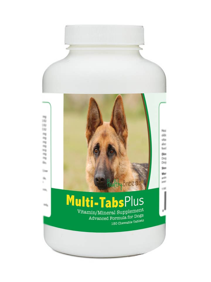Comprimés à croquer Multi-Tabs Plus German Shepherd 180 Count pour la vente par Healthy Breeds