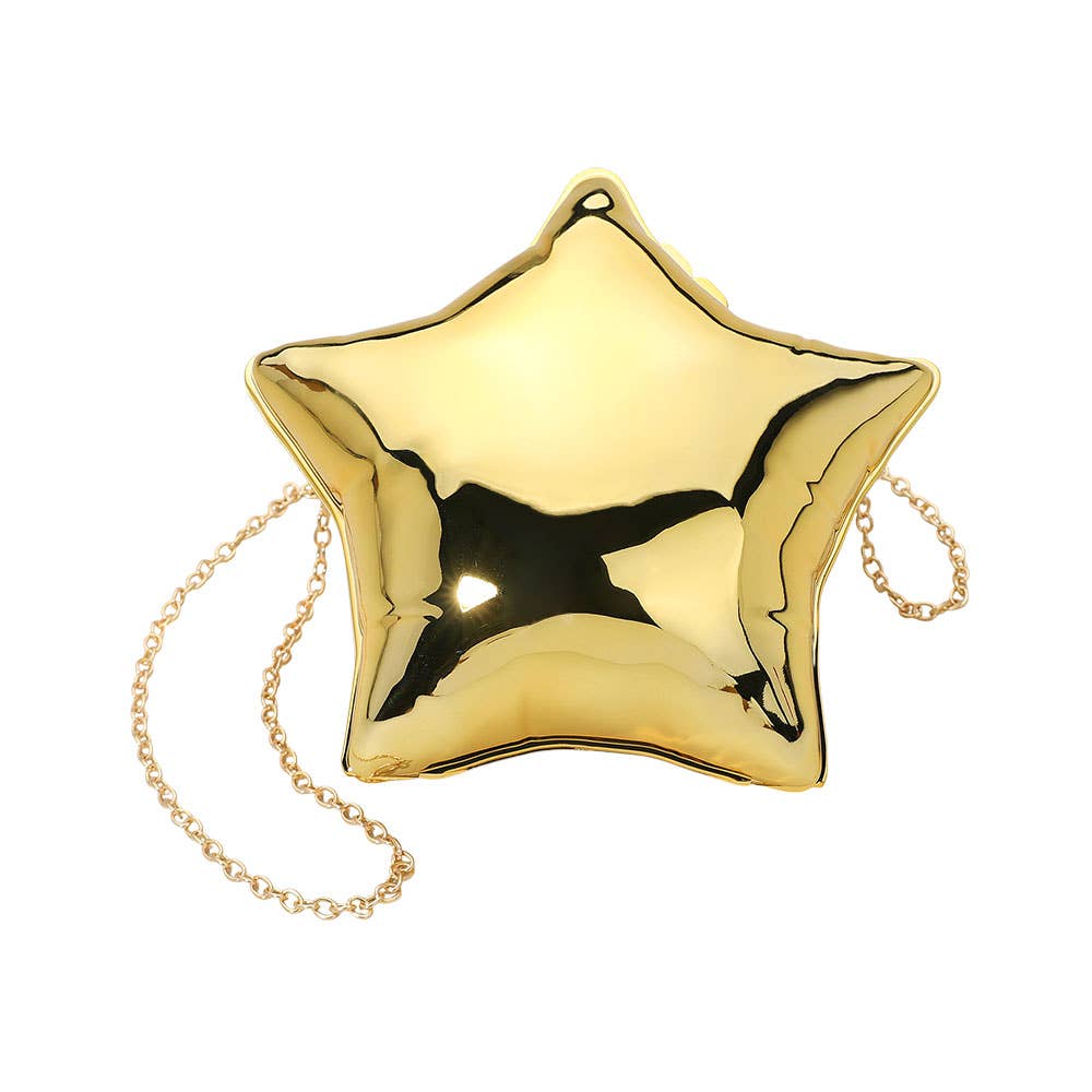 Sensibling Corp. - Wholesale Crossbody Bag - Women's - Shiny Star Shaped Clutch Bag / Crossbody Bag1