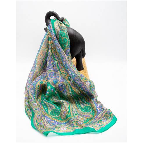 Green Silk Scarf for wholesale on Faire