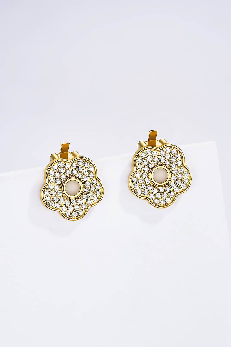 Gold Stainless steel earrings 124RX224 for wholesale on Faire3