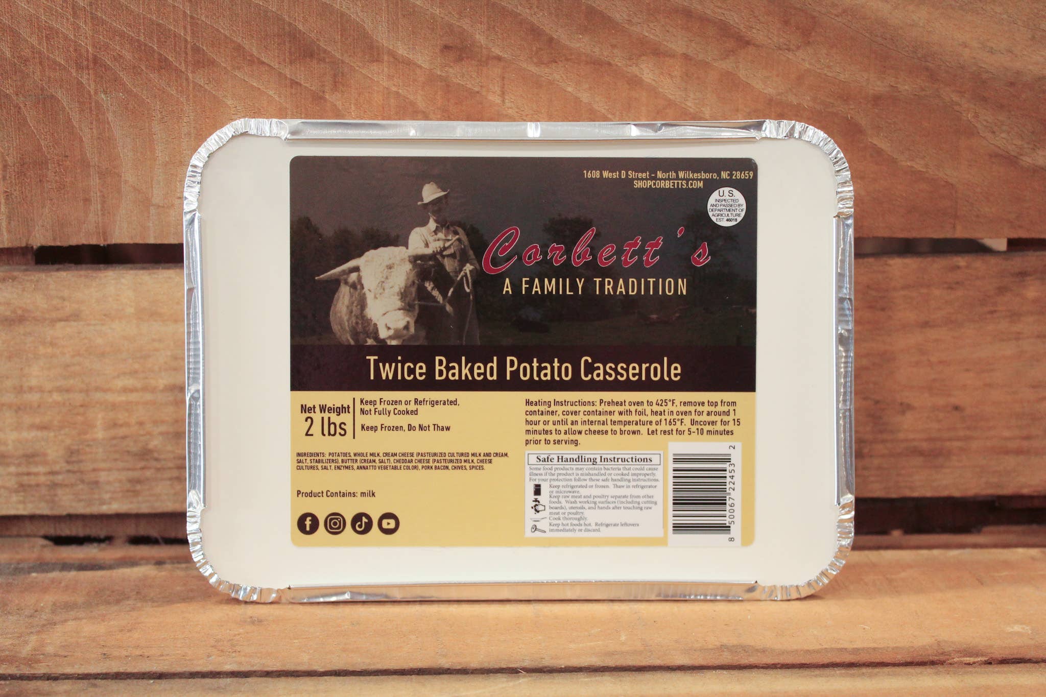 Corbett's Craft Meats - Wholesale Shelf Stable Prepared Meal - Twice Baked Potato Casserole
