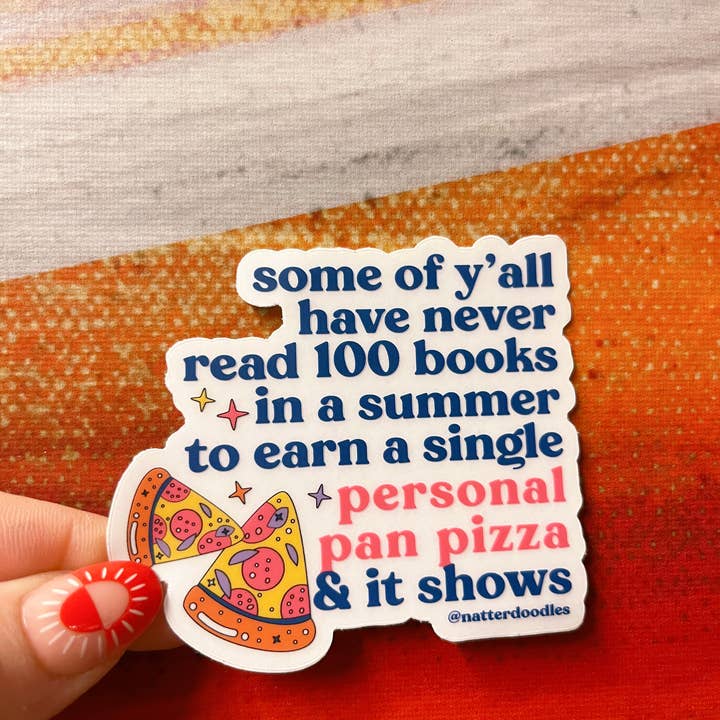 NatterDoodle - Wholesale Sticker - Personal Pizza Pan Book It Nostalgia Sticker Gone Viral 5X!