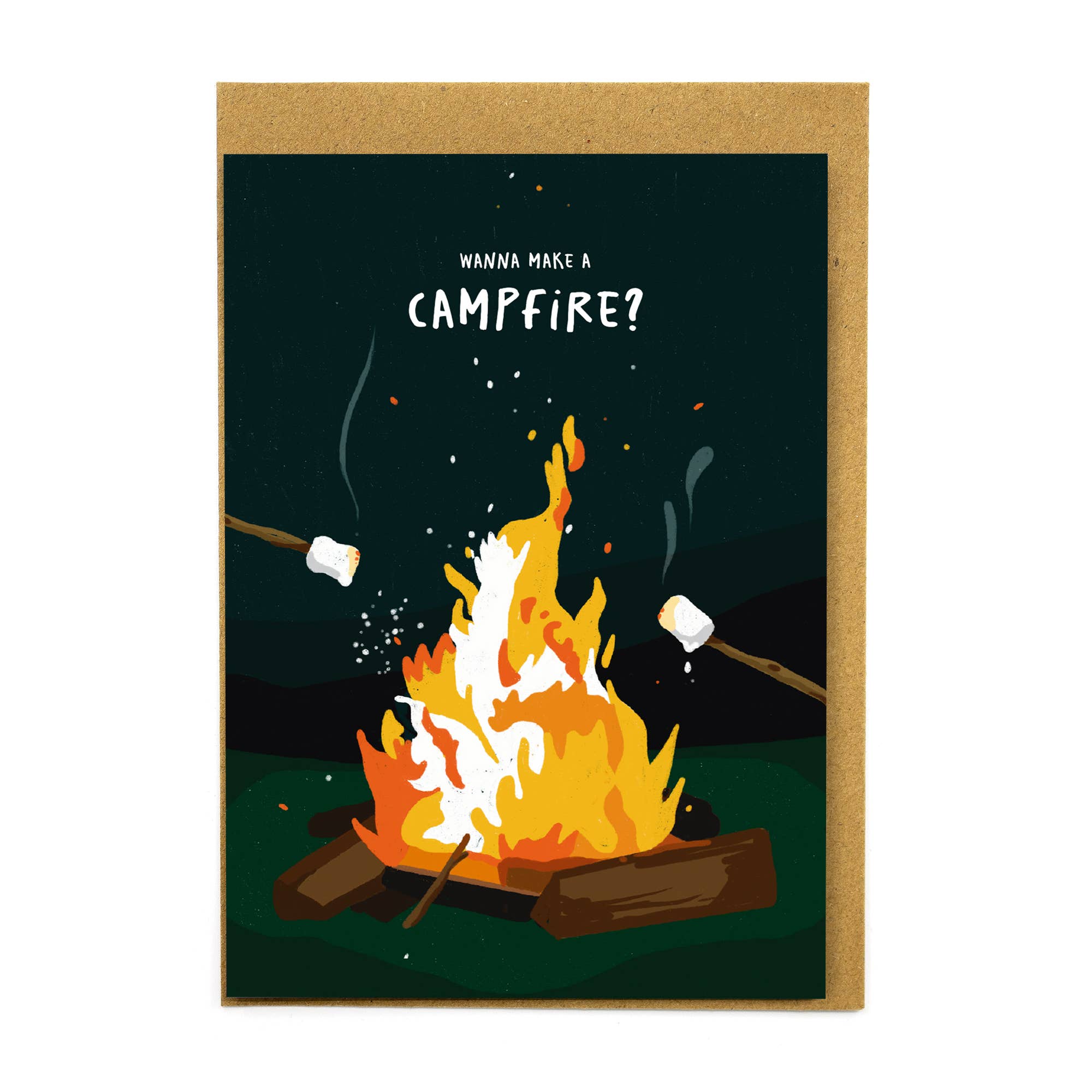 Hand und Feuer - Wholesale Postcard - Postcard Camping Adventure (A6) Campfire - 450 g/sqm paper0