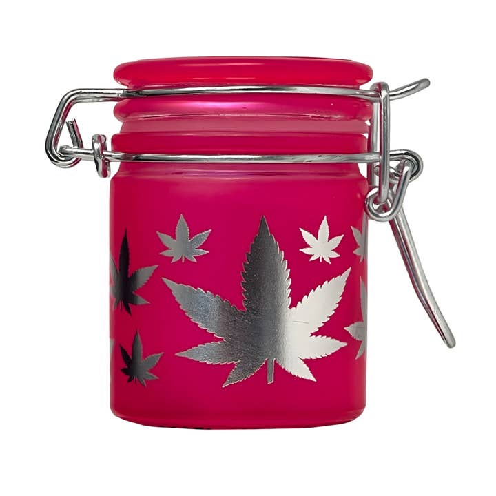 Mini bocal de rangement en verre hermétique – Rose néon | 45 ml pour la vente par Ted Miller Innovation