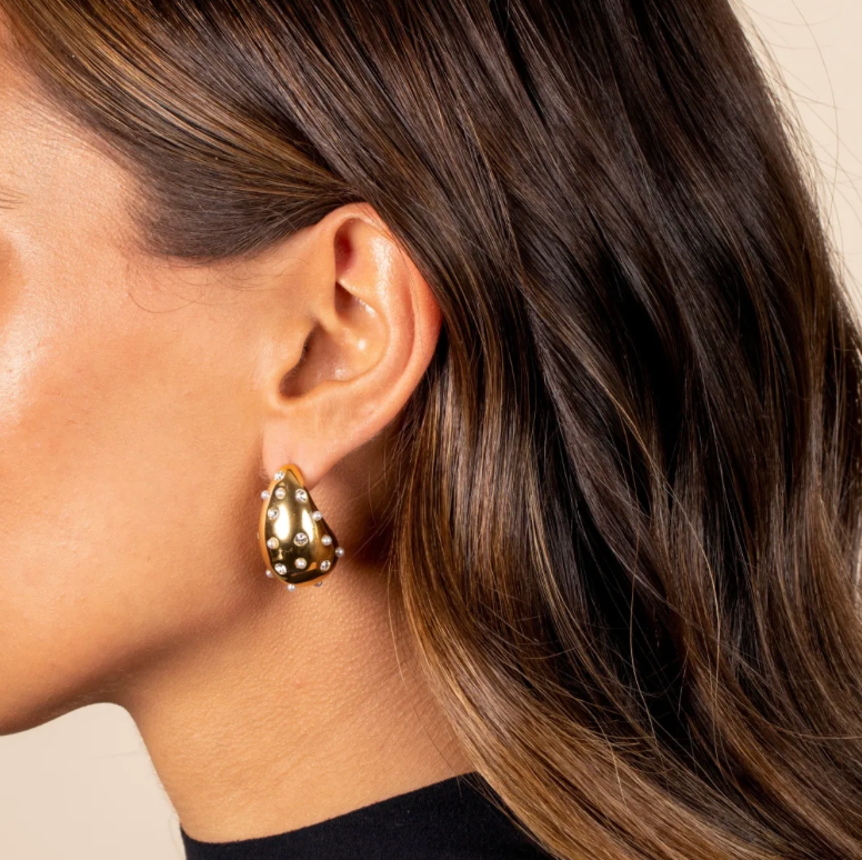 HoopLa – Brincos de argola por atacado – Ícone Gota de Lágrima - Aço Inoxidável e Zircônia Cúbica20