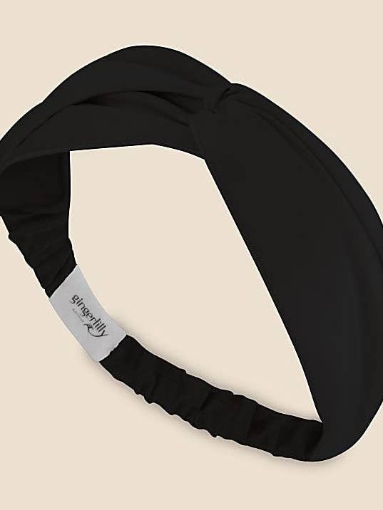 Pure Silk Luxury Headband - Celestial Black for wholesale by Gingerlilly