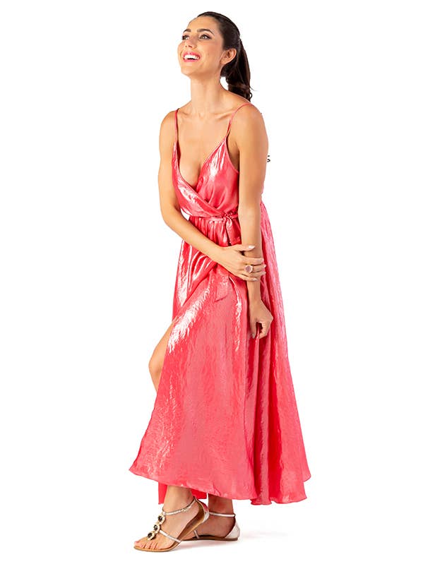 Fantasy satin dress with contrasting flashes for wholesale by ZUMBI Fashion Store