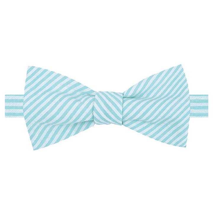Jacob Alexander - Wholesale Bow Tie - Men’s - Men's Seersucker Striped Bow Tie31