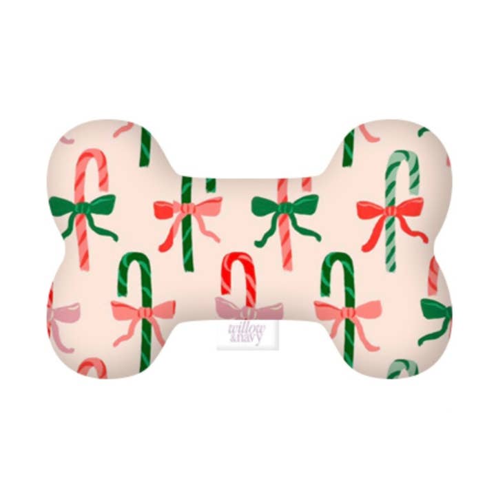 Willow & Navy - Wholesale Pet Plush Toy - Dog - Candy Cane Plush Toy0