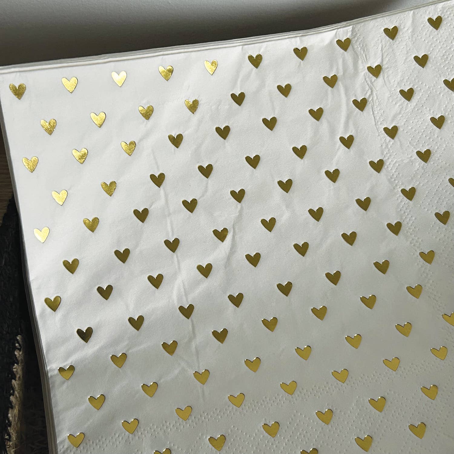 Opjet Paris – Großhandel Papier- & Stoffserviette – goldenes Herz Papierserviette x203