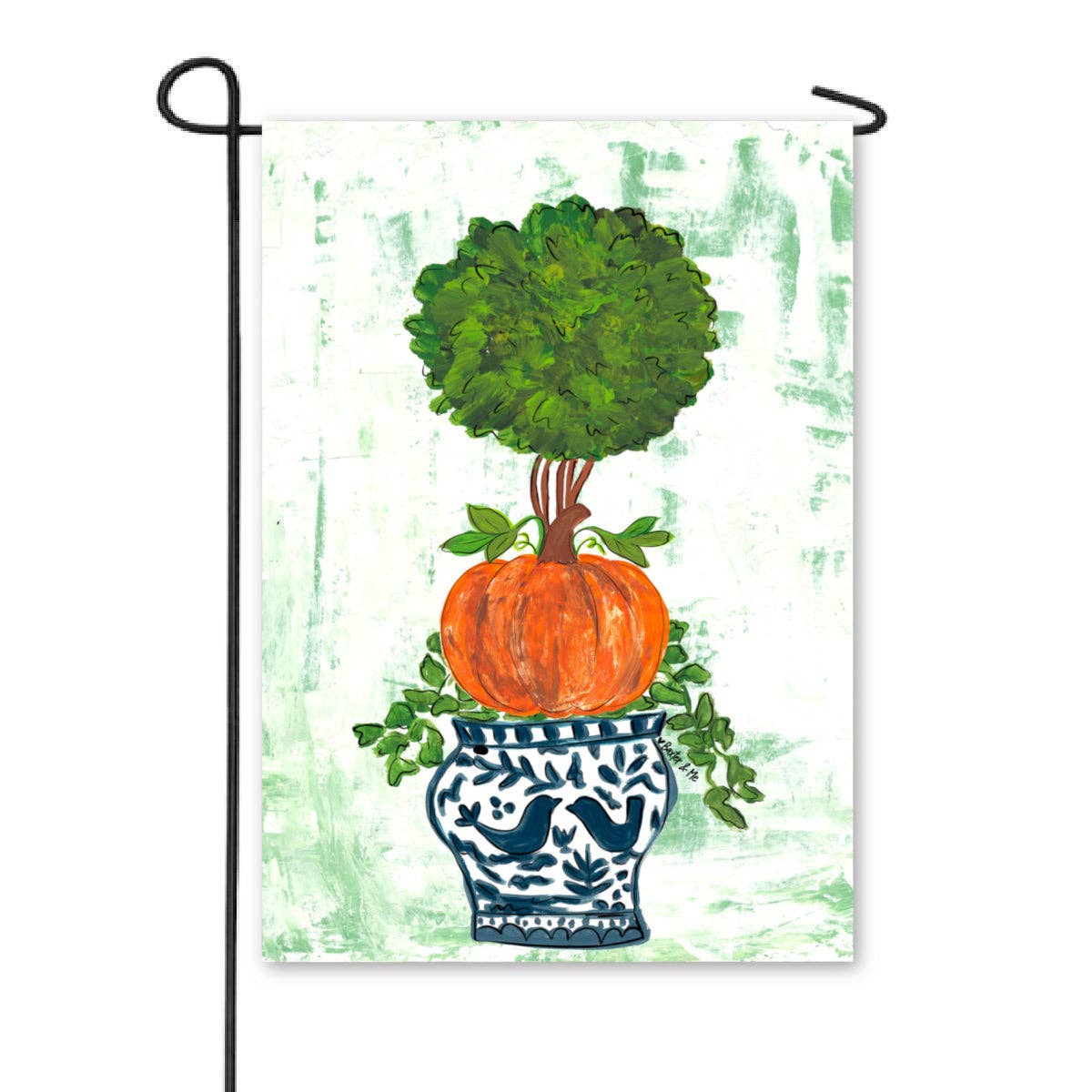Baxter & Me - Wholesale Flag - Pumpkin Topiary Garden Flag1