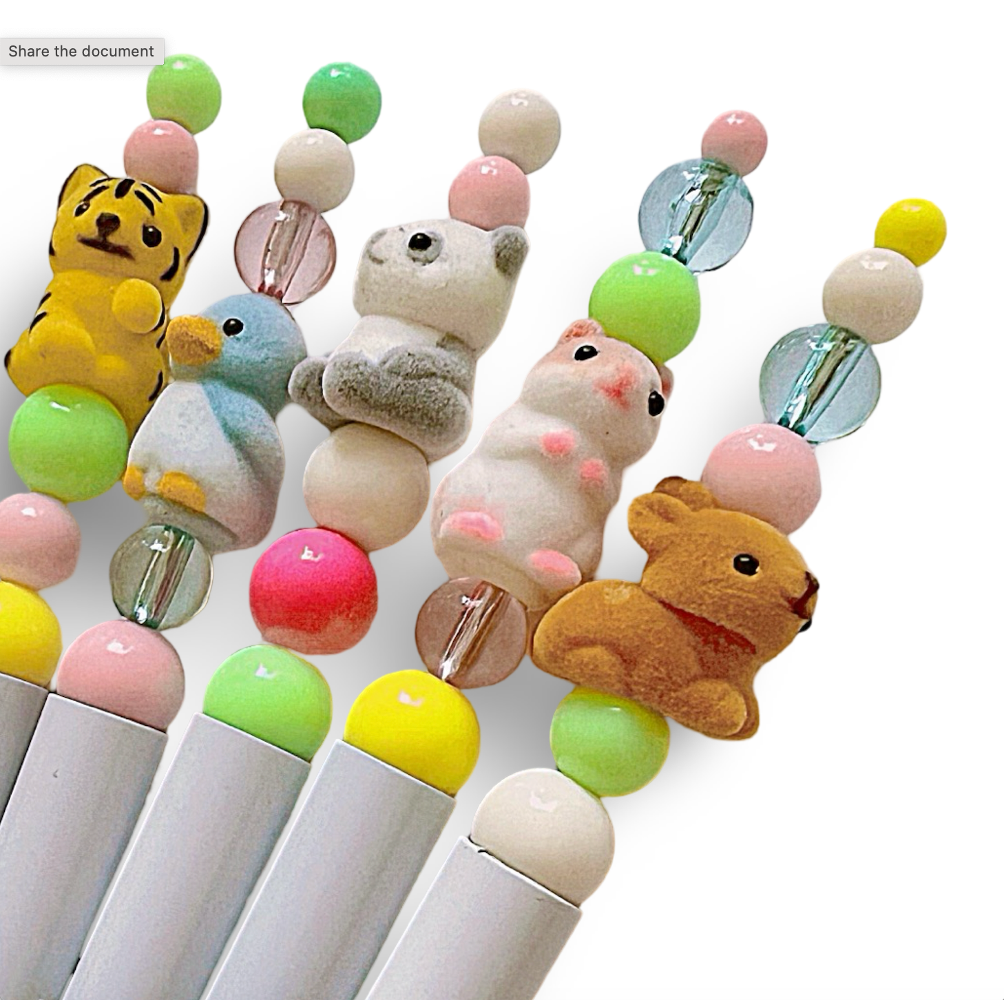 Pop Cutie Accessories & Gifts - Wholesale Pen - Pop Cutie Beaded Kawaii Pen -Pens Stationery Handmade2