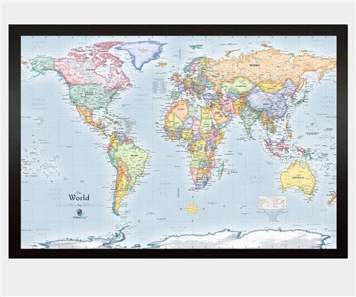 Winding Hills Designs - Wholesale Map - Magnetic Travel Map of the World - Ocean Blue0