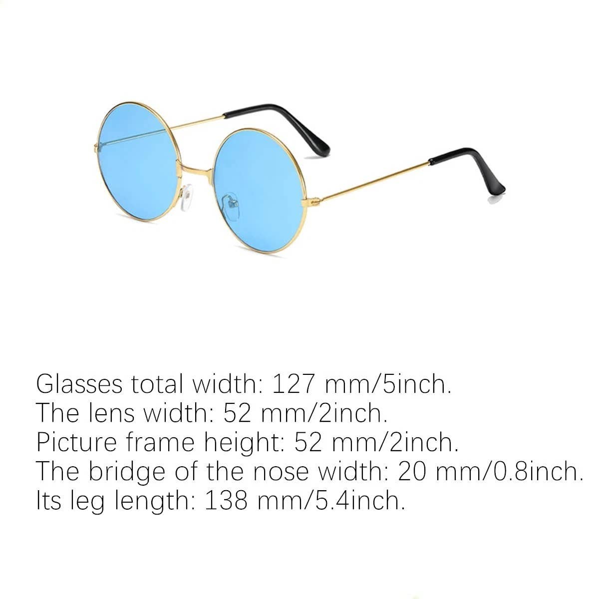 Syrrios Gifts LLC - Wholesale Sunglasses - Unisex - Retro Round Vintage Hippie Sunglasses Festival Rave Costume11