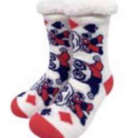 Harley Quinn Sherpa Sock sold by the Pair for wholesale by Infinity