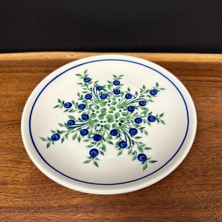 Music City Polish Pottery - Wholesale Dinner Plate - Bread Plate 6.25” - Berries on the Vine1