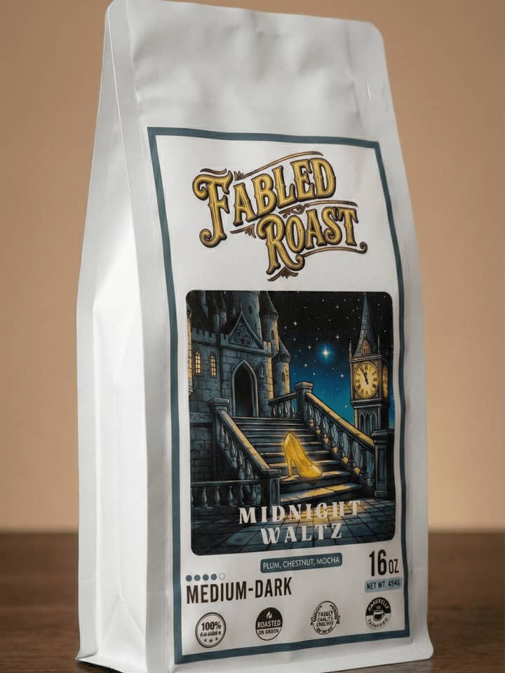 Midnight Waltz | Medium-Dark Roast Flavored Coffee Blend for wholesale by Fabled Roast