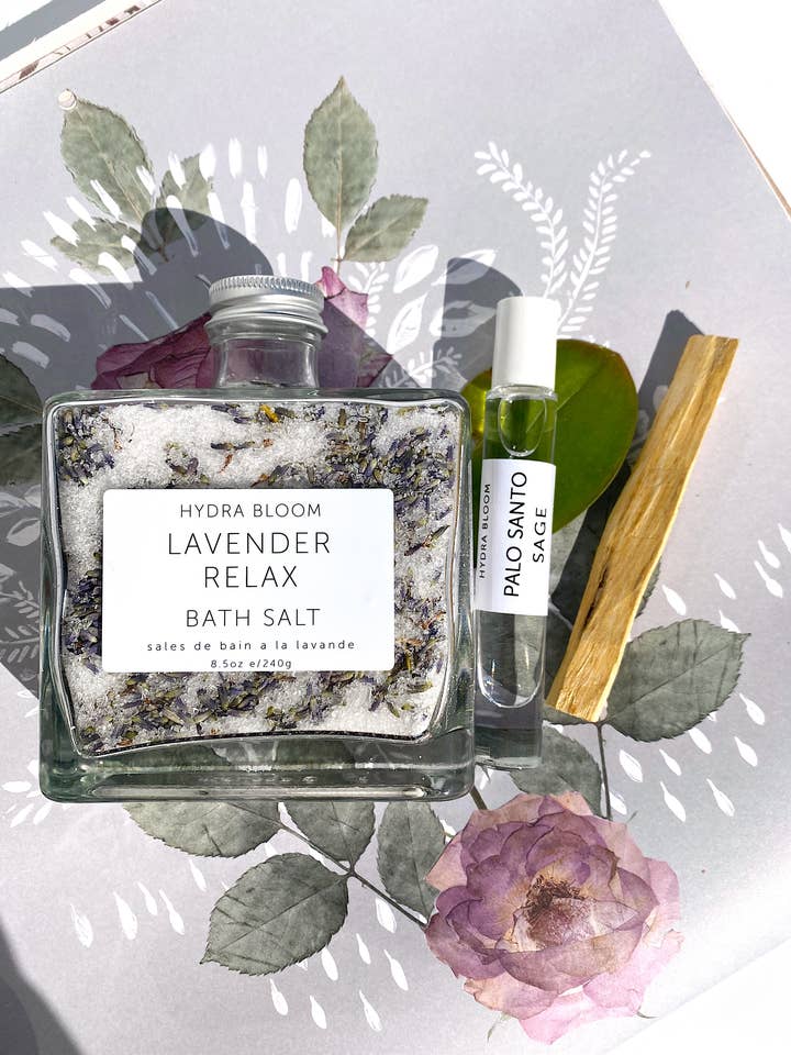 Lavender Relax Bath Salts for her Mothers Day Gifts for wholesale by Hydra Bloom Beauty