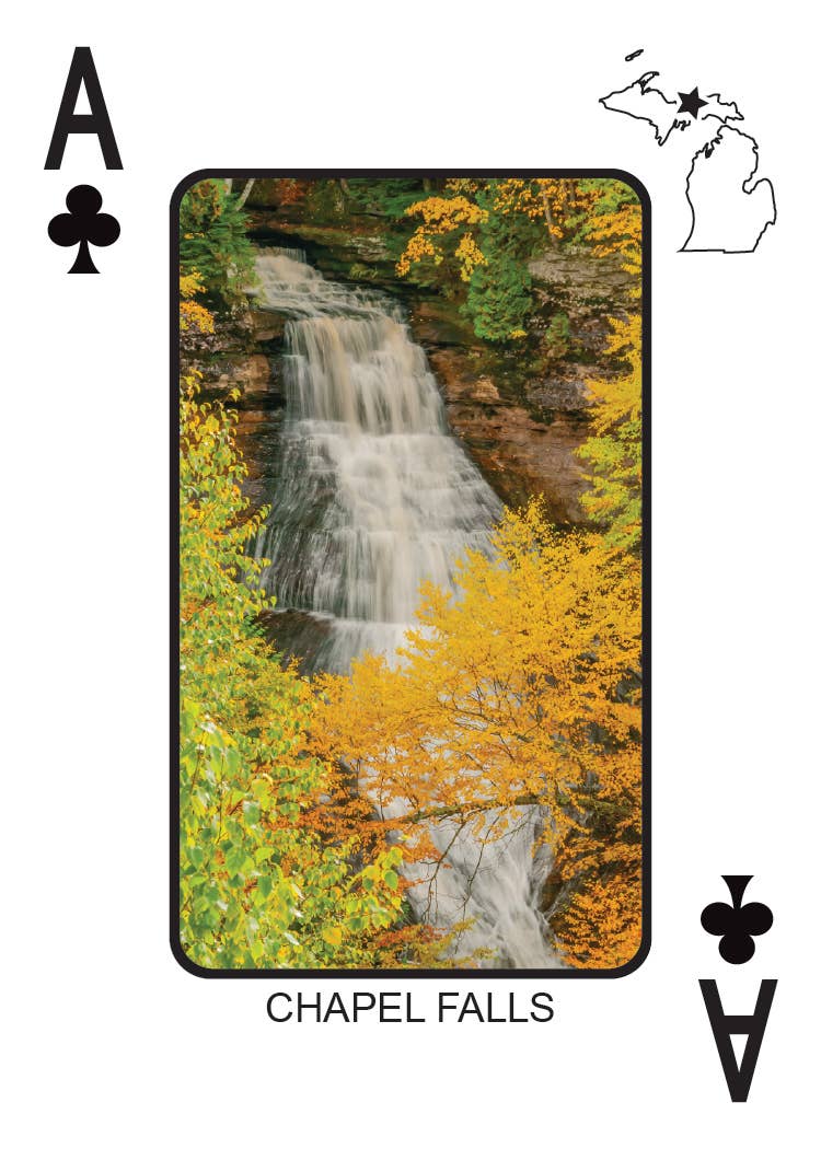 Phil Stagg Photography - Wholesale Playing Cards - WATERFALLS OF MICHIGAN - Playing Cards - Euchre Friendly28