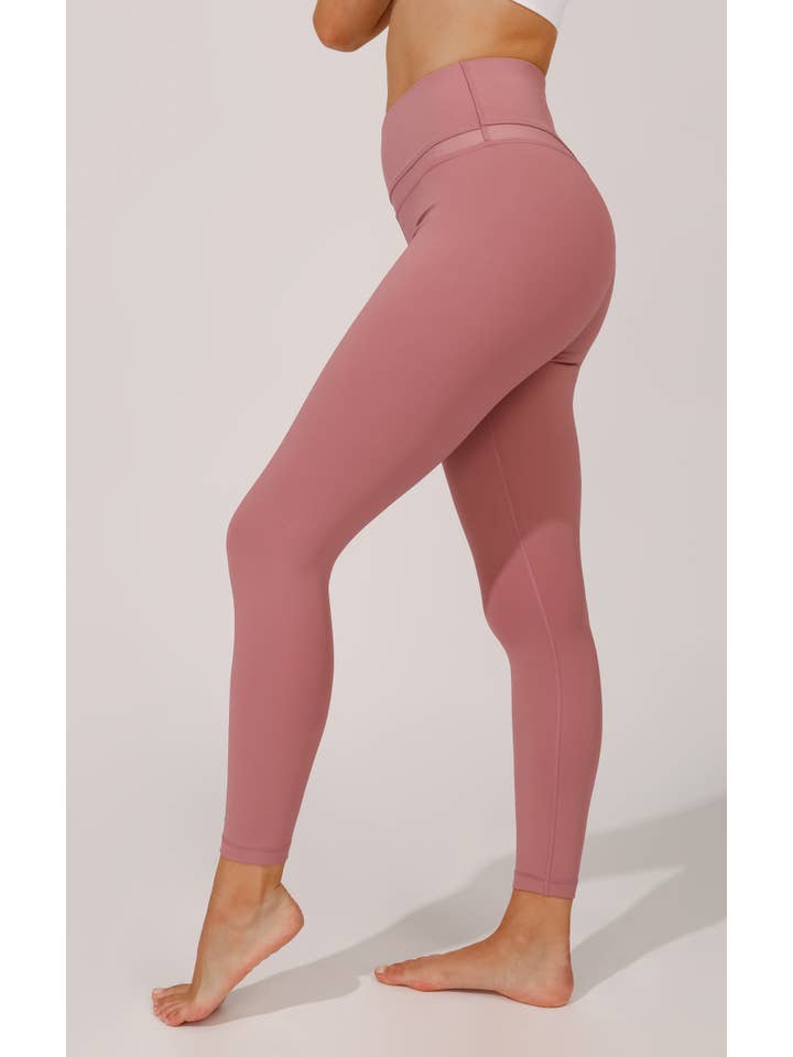 90 Degree by Reflex & Yogalicious - Wholesale Athletic/Lounge Leggings - Women's - "Bootyful" brand Interlink V-Back Cire High Rise 7/8 Ankle L6