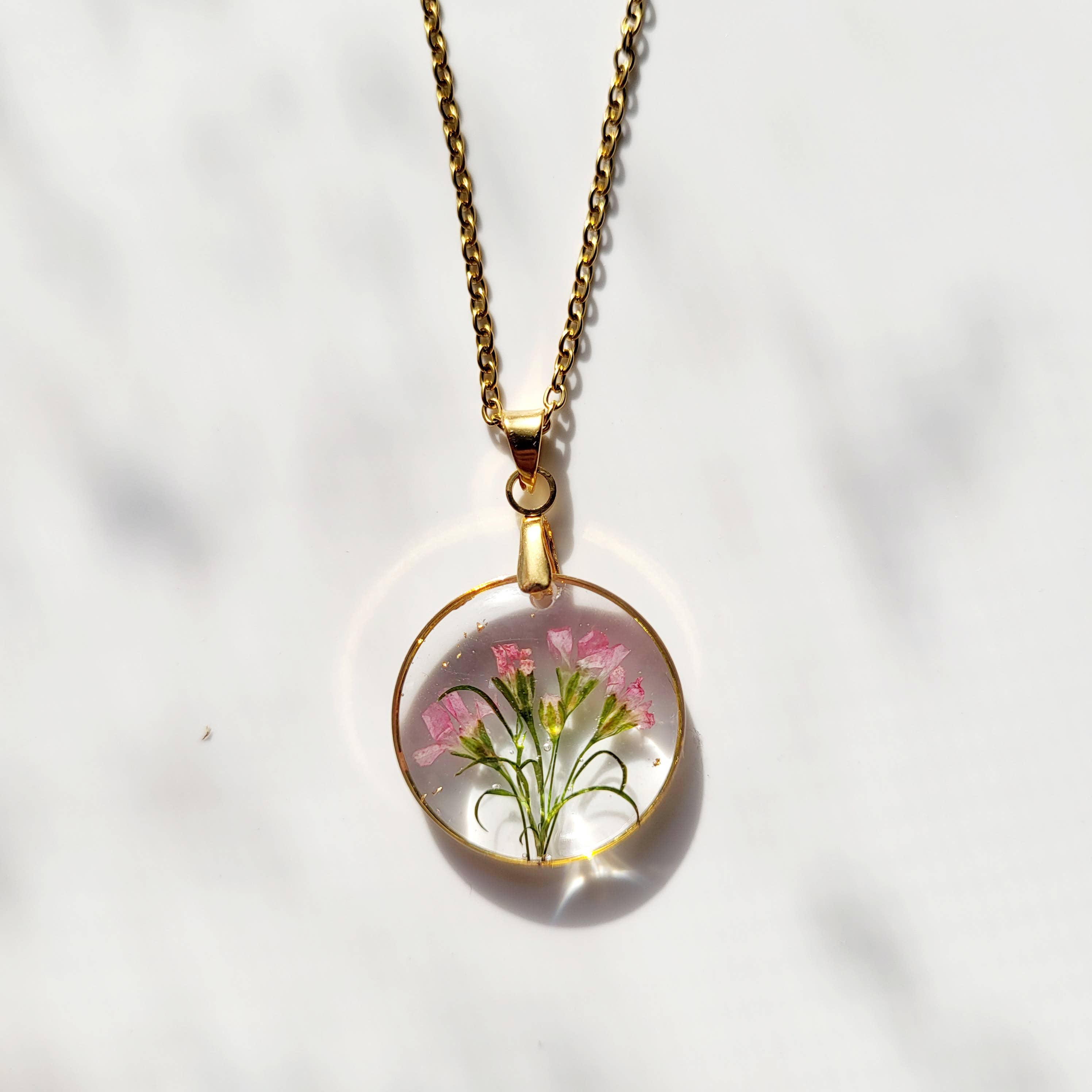 Rhodonco - Wholesale Pendant/Charm Necklace - January birth flower necklace - Carnation1